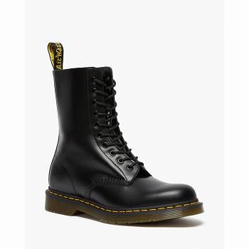 Dr Martens 1490 Smooth Kožené Mid Calf - Cierne Cizmy Panske, D055SK